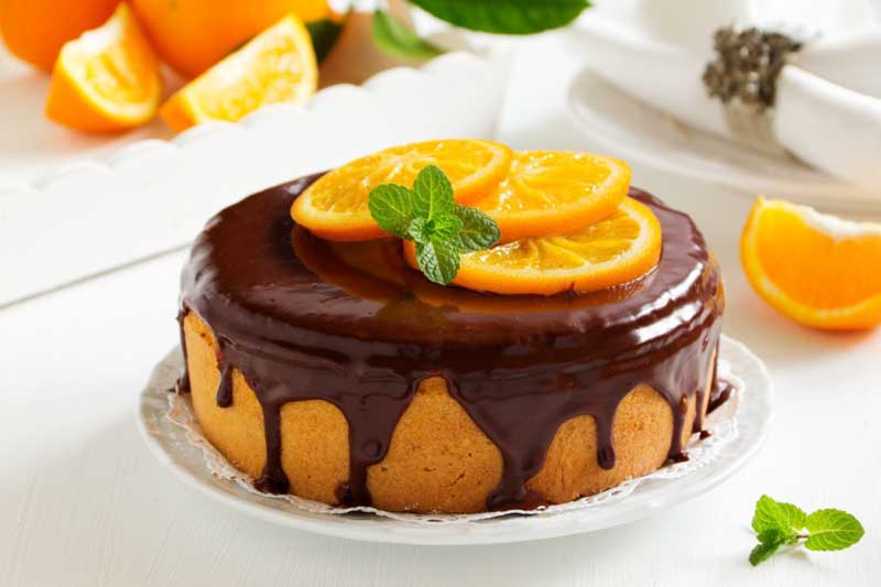 tarta naranja y chocolate
