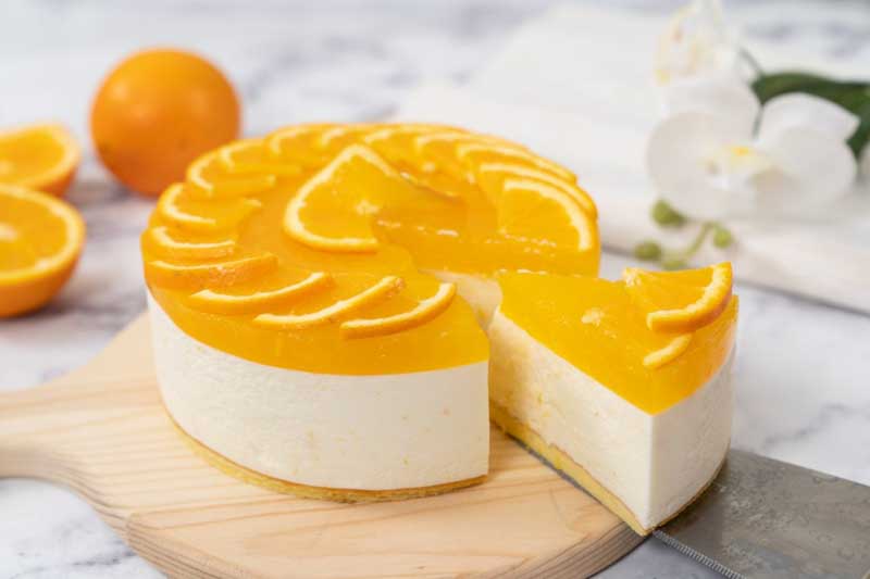 Tarta de naranja y mascarpone